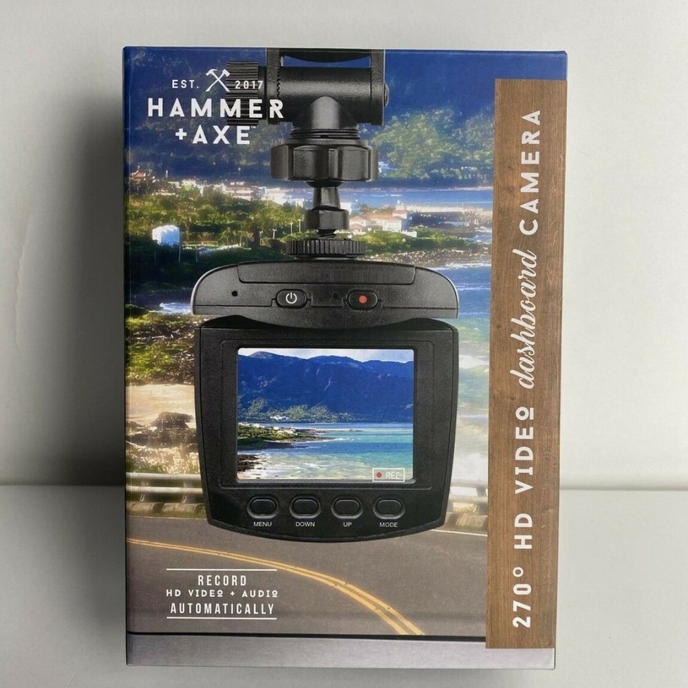 HAMMER + AXE 270 Degrees Video Dashboard Camera -Black-